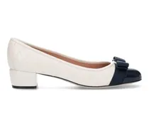 Hohe Schuhe Quilted Vara Pumps – White weiß