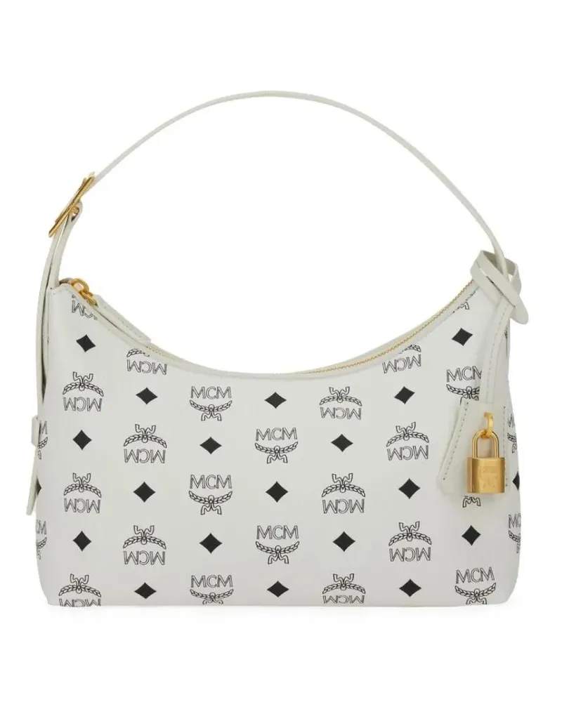 MCM Hobo Bags "Aren Visetos" Bag weiß Weiß