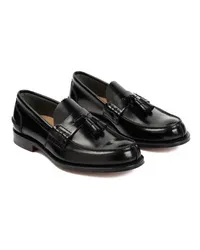 Church's Loafers & Ballerinas Tiverton Black Brushed Calf Leather Loafers Schwarz