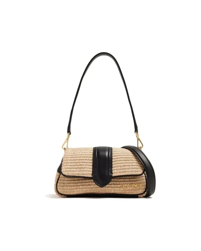 Jacquemus Hobo Bags Le Petit Bambimou Raffia Bag beige Beige