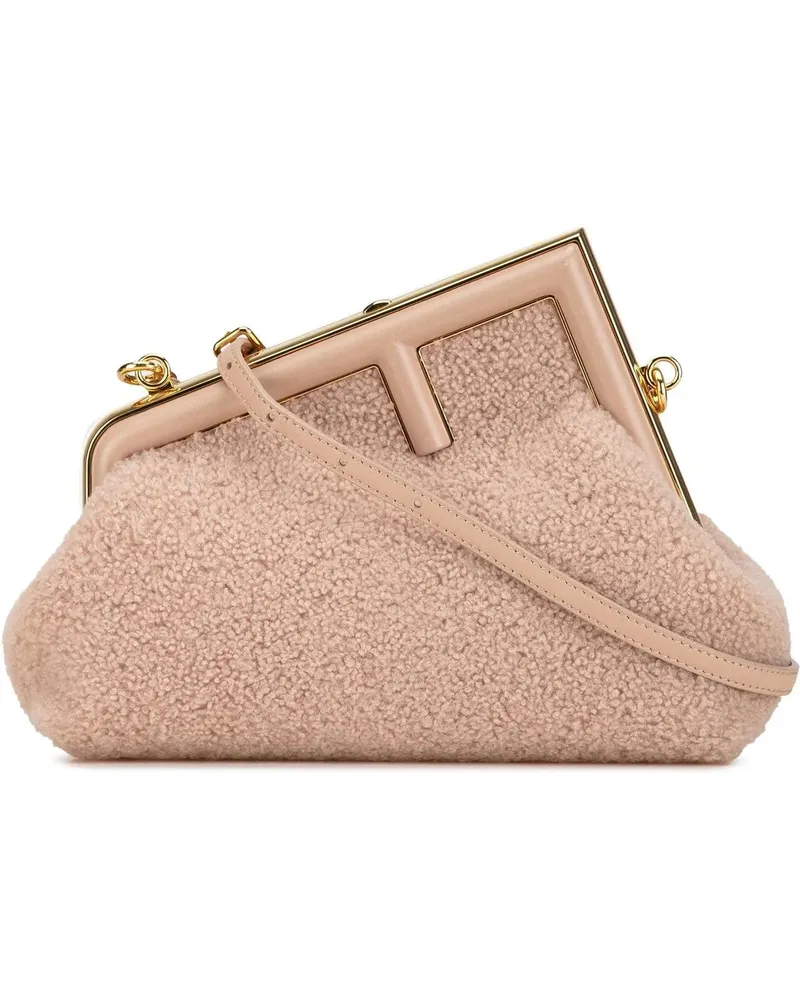 Fendi Hobo Bags 2010-2024 Small Shearling  First rosa Gold