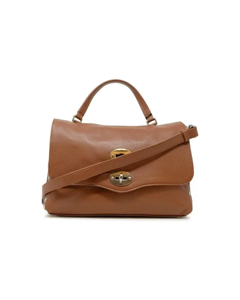 Zanellato Hobo Bags Brown Postina S Leather Bag braun Braun