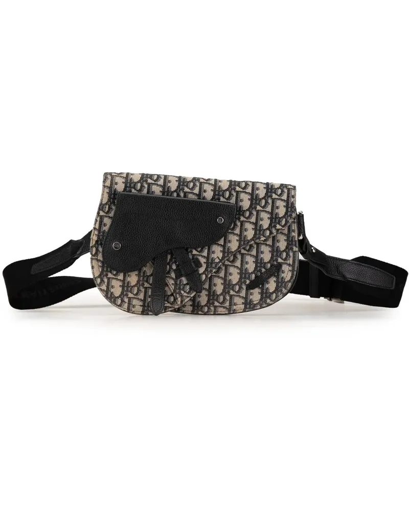 Dior Hobo Bags 2019 Oblique Canvas Saddle Messenger Bag braun Braun