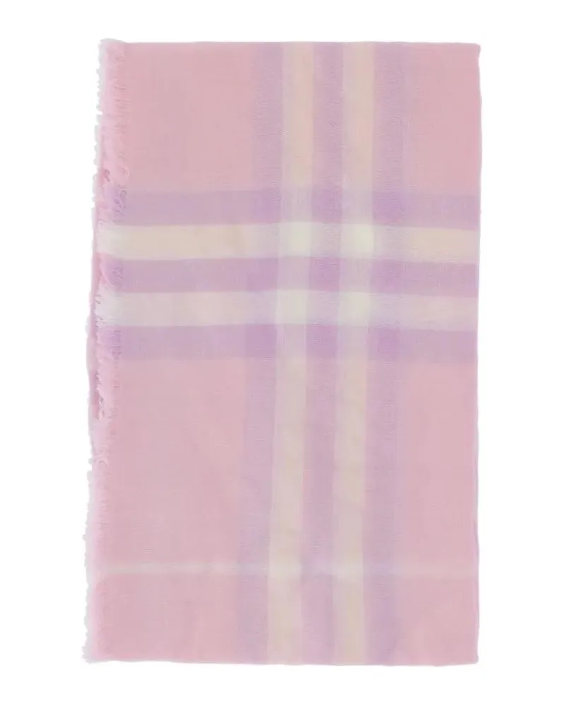 Burberry Tücher & Schals "Check" Wool Scarf – Pink pink Rosa