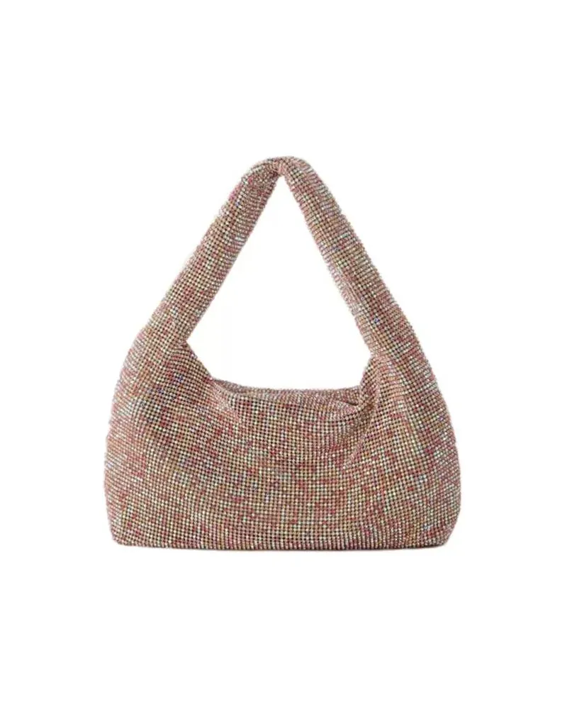 KARA Shopper Mini Crystal Mesh Armpit Bag - Polyester - Pink Pi Braun