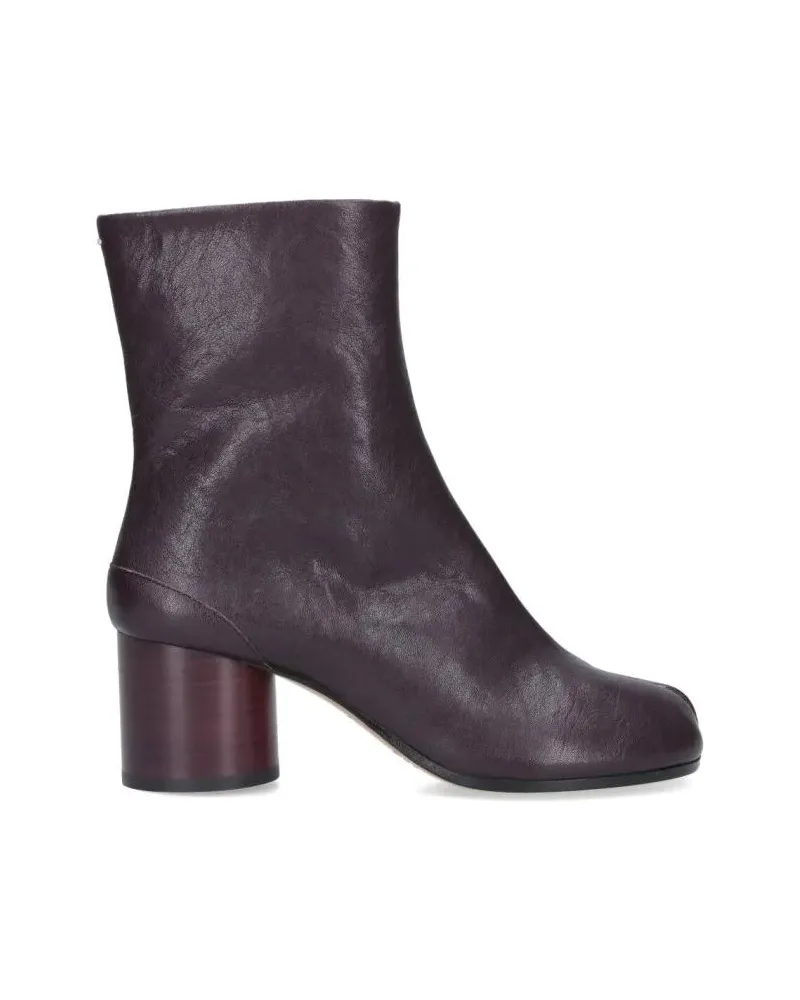 Maison Margiela Stiefel Split-Toe Dark Brown Leather Ankle Boots braun Braun