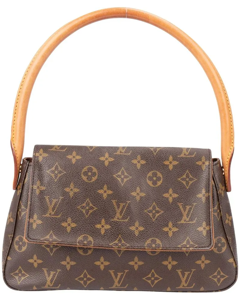 Louis Vuitton Crossbody Bags  Canvas Monogram Looping PM Shoulder braun Braun