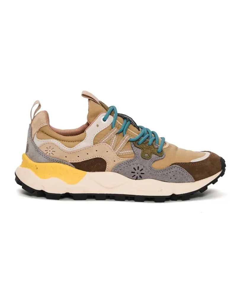 Flower MOUNTAIN Low-Top Sneaker Suede Accents And Trekking Laces Breathable Ripsto bunt Bunt