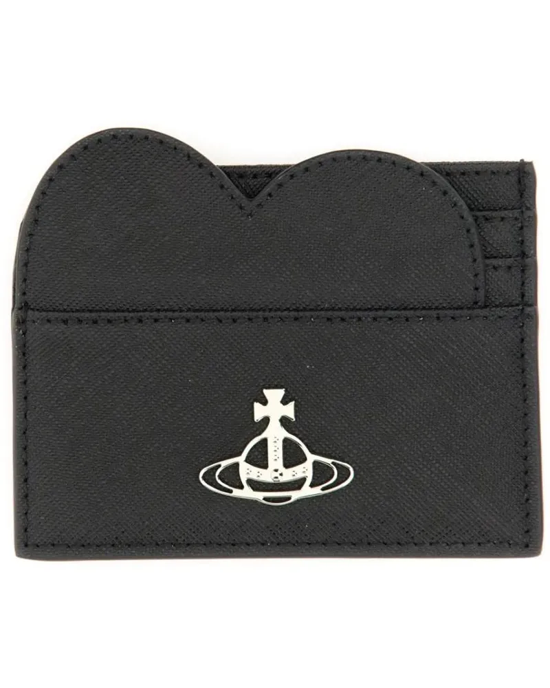 Vivienne Westwood Portemonnaie Card Holder "Heart" schwarz Schwarz