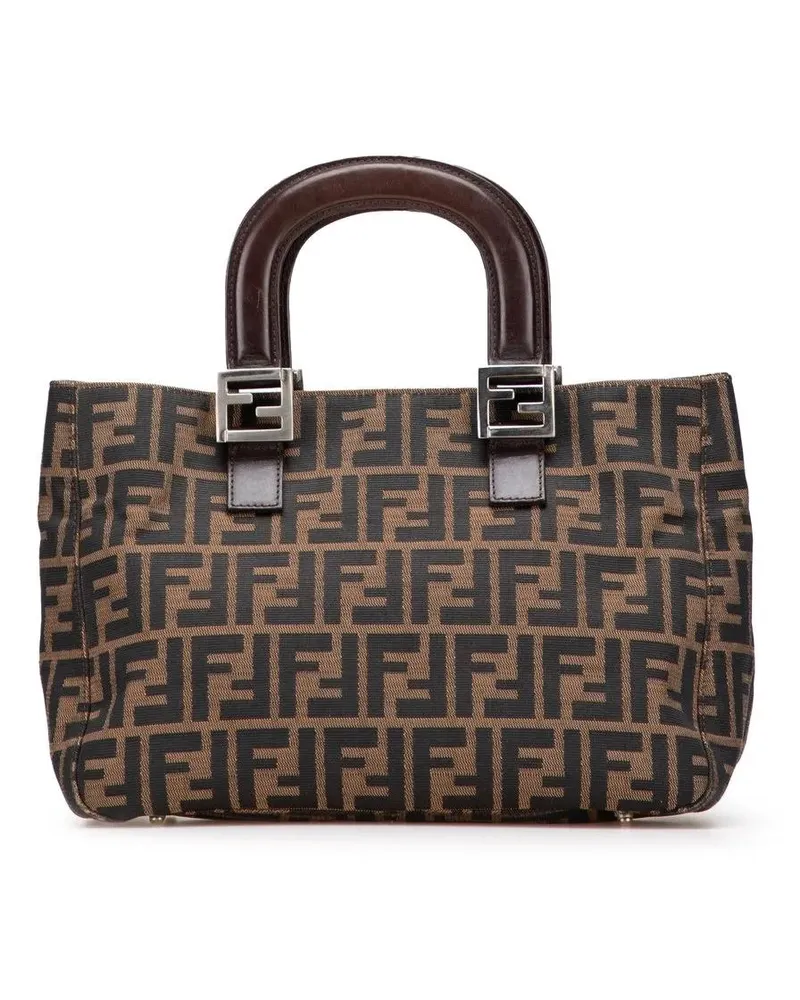 Fendi Shopper Small Zucca Canvas Twins Tote braun Braun
