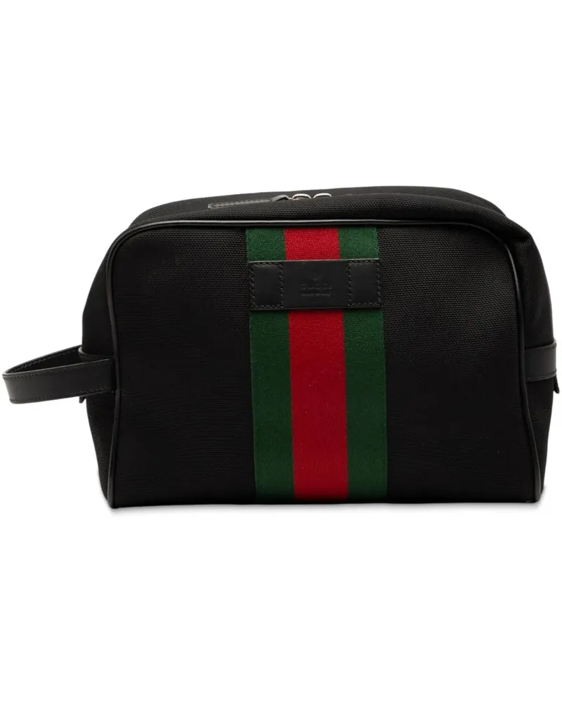 Gucci Clutches Techno Web Canvas Clutch schwarz Schwarz
