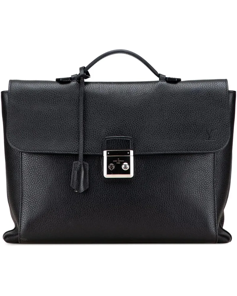 Louis Vuitton Crossbody Bags Taurillon Serviette Dorian Briefcase schwarz Schwarz