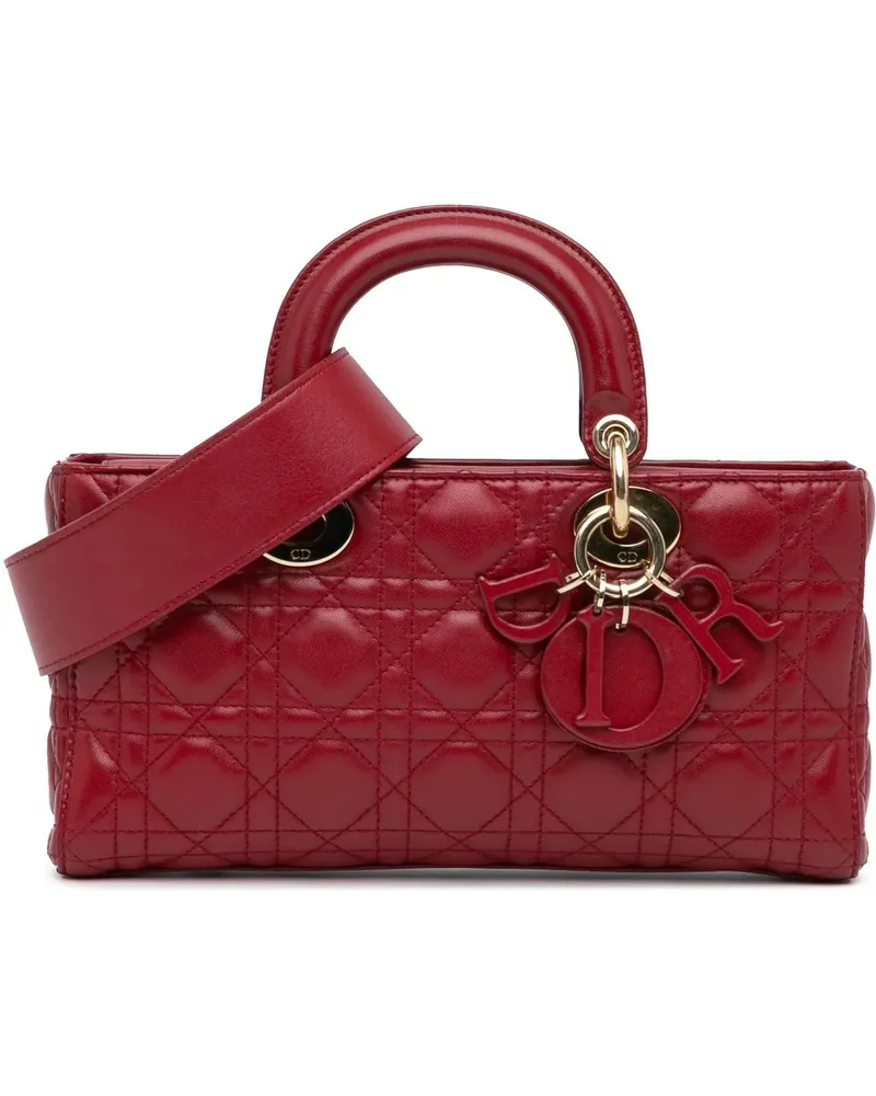 Dior Hobo Bags Medium Lambskin Cannage Lady D Joy rot Rot