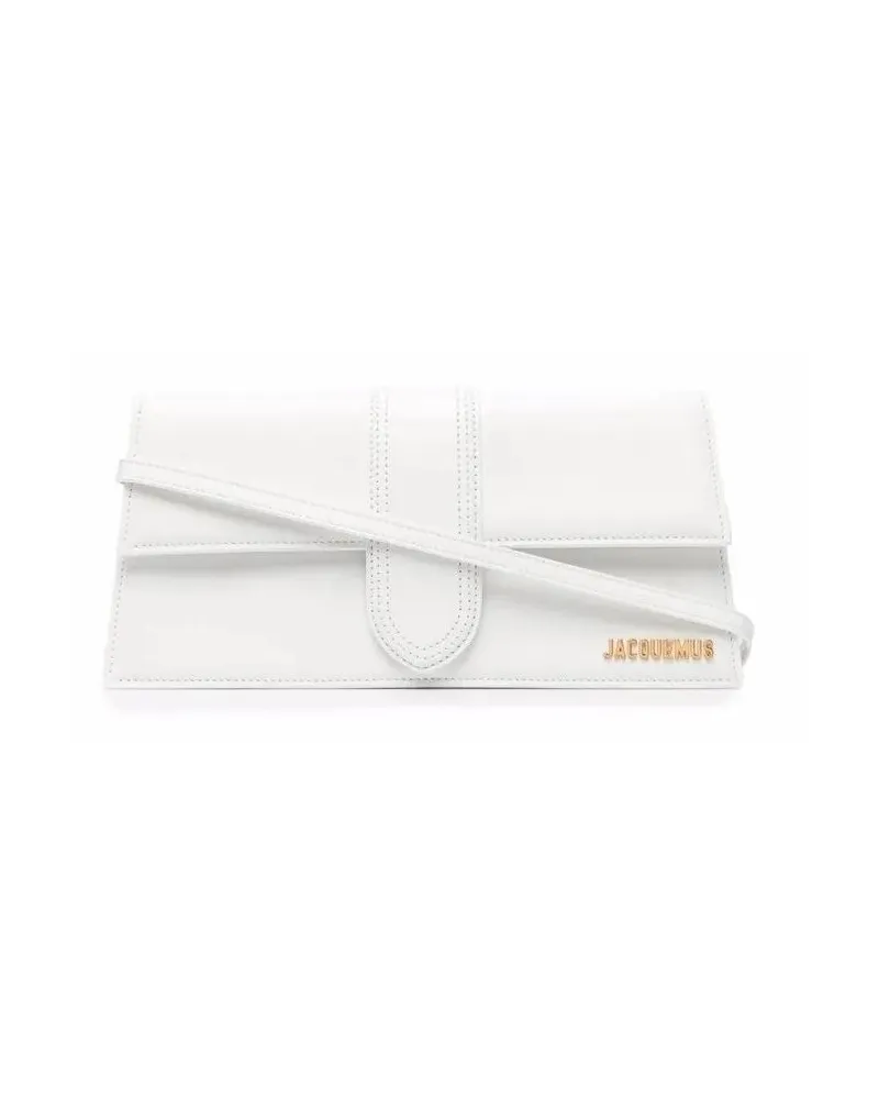 Jacquemus Hobo Bags Le Bambino Long Leather Shoulder Bag weiß Weiß