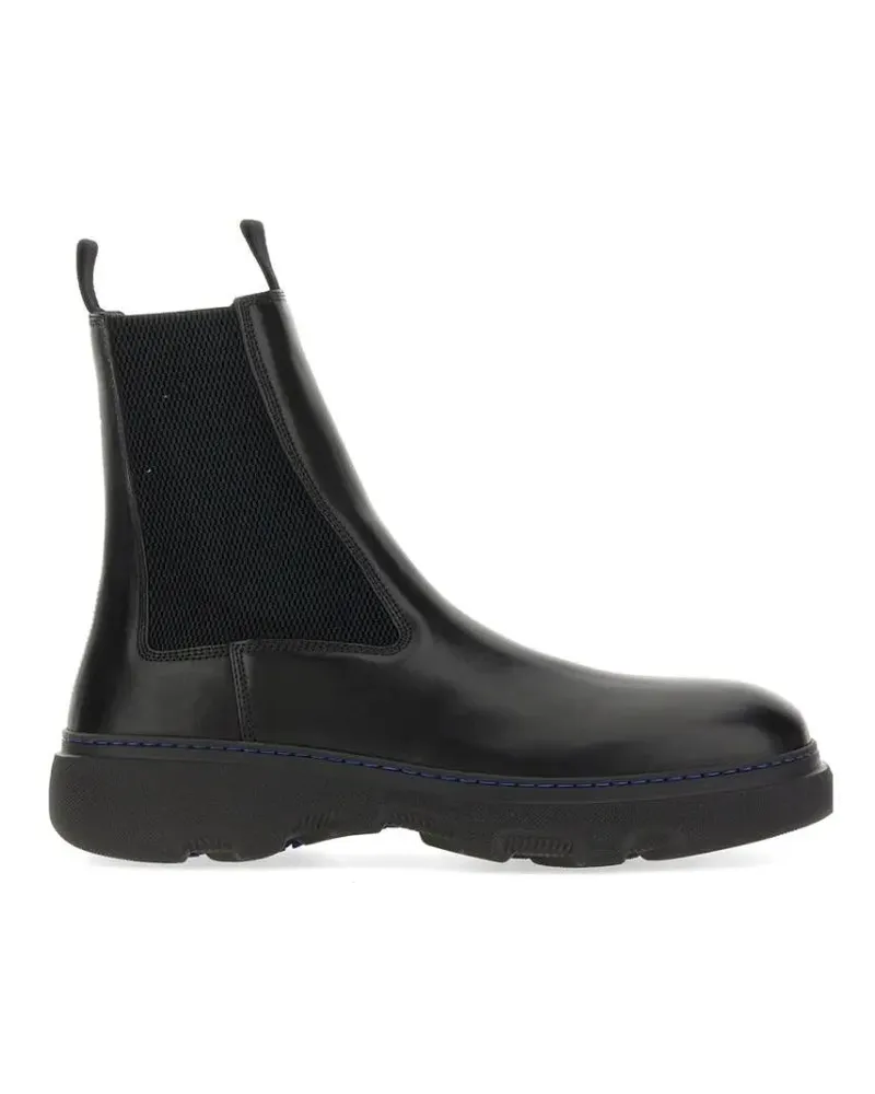 Burberry Stiefel Calf Grain Leather Boots schwarz Schwarz