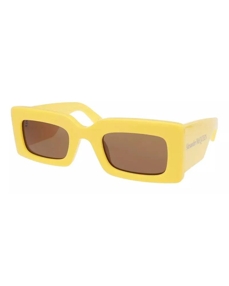 Alexander McQueen Sonnenbrille AM0433S Gelb