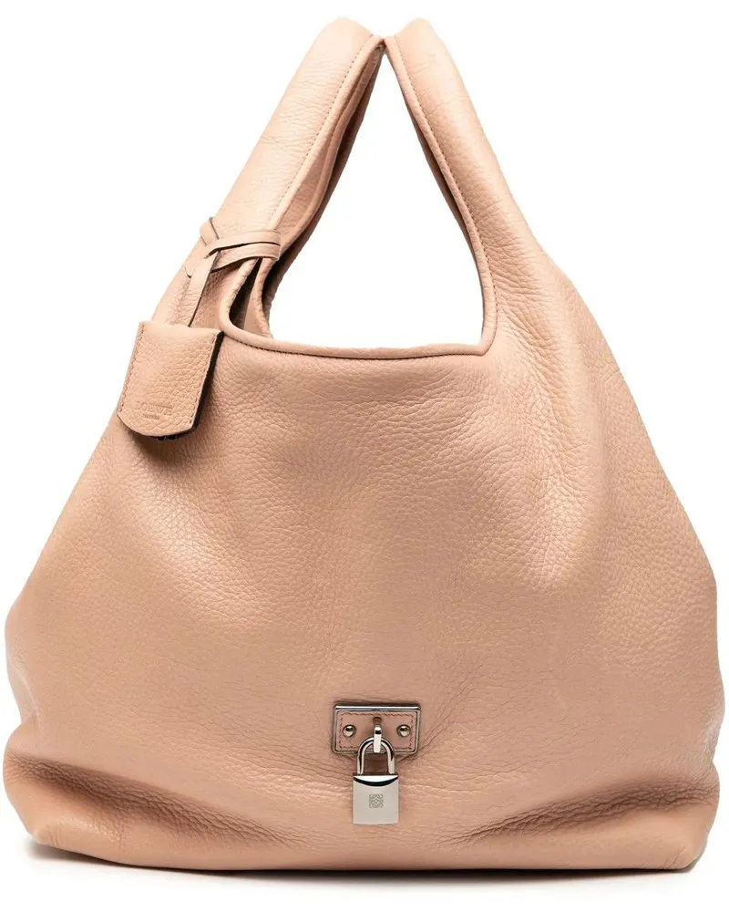 Loewe Hobo Bags Calfskin Calle Lock Shoulder Bag braun Braun