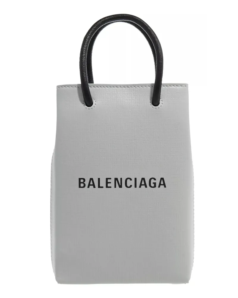 Balenciaga Crossbody Bags Black Front Logo Top Handle Bag grau Grau