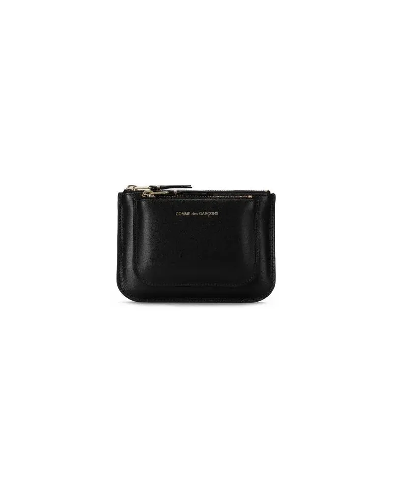 Comme des Garçons Portemonnaies Rectangular Black Coin Purse schwarz Schwarz
