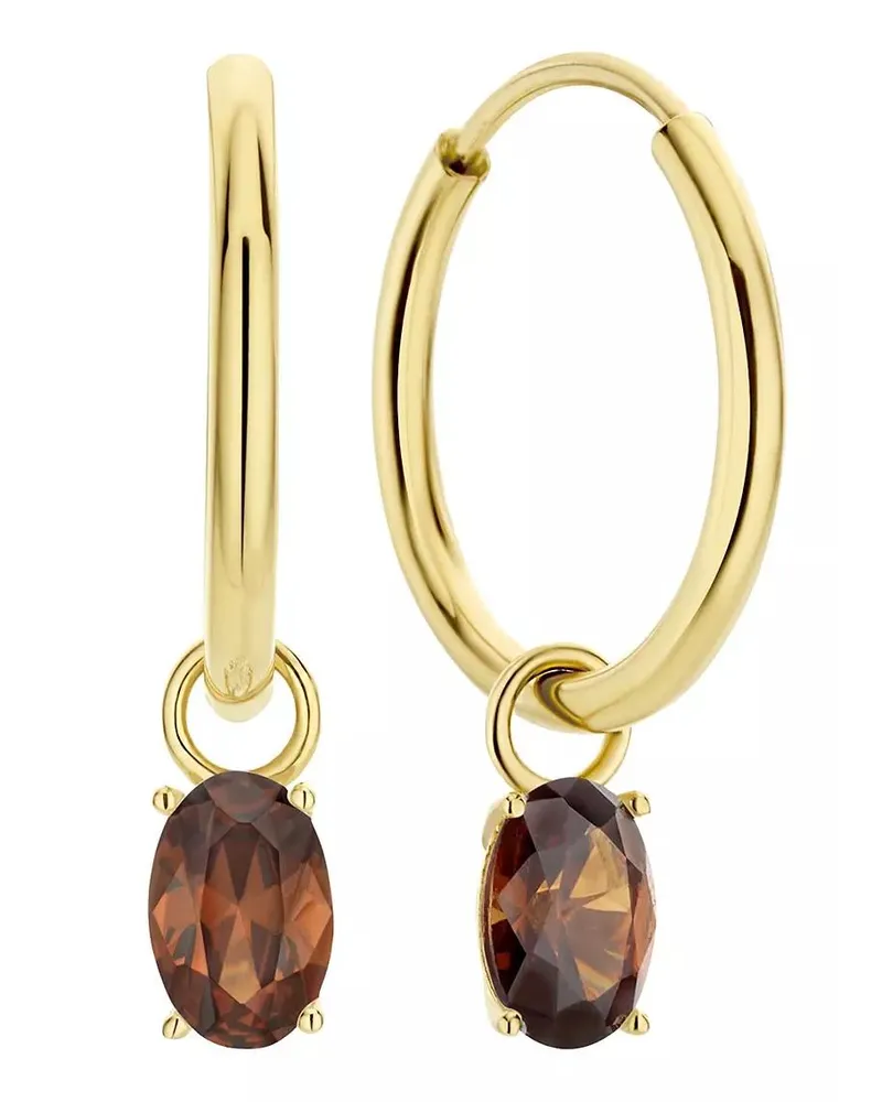 Isabel Bernard Ohrringe Baguette Brune 14 karat hoop earrings Mehrfarbig