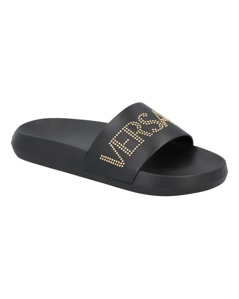 Versace Loafer Rubber Pool Slides schwarz Schwarz