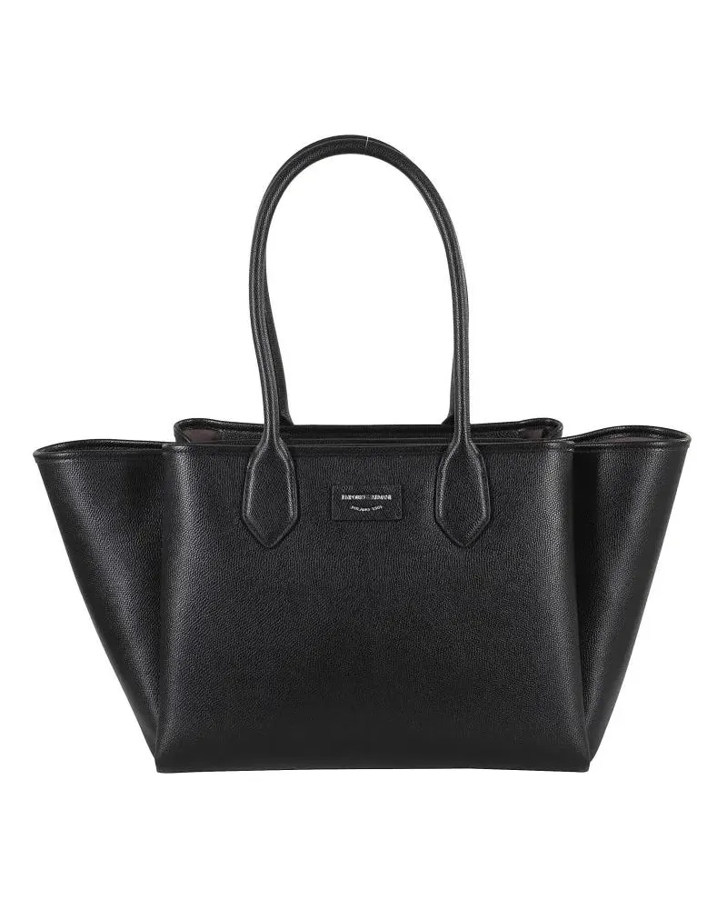 Emporio Armani Shopper Top Handle Vitello Liscio Monocolore - Top Handle schwarz Schwarz