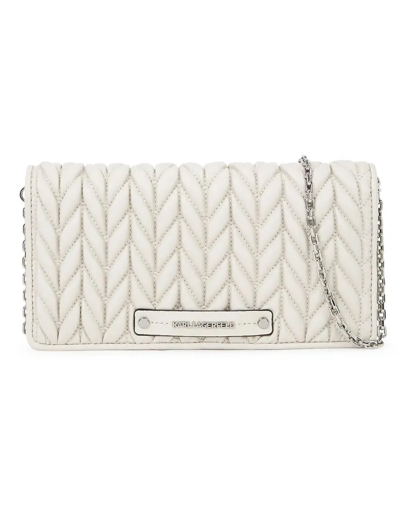 Karl Lagerfeld Portemonnaie K/WEAVE CROSSBODY-GELDBÖRSE weiß Weiß