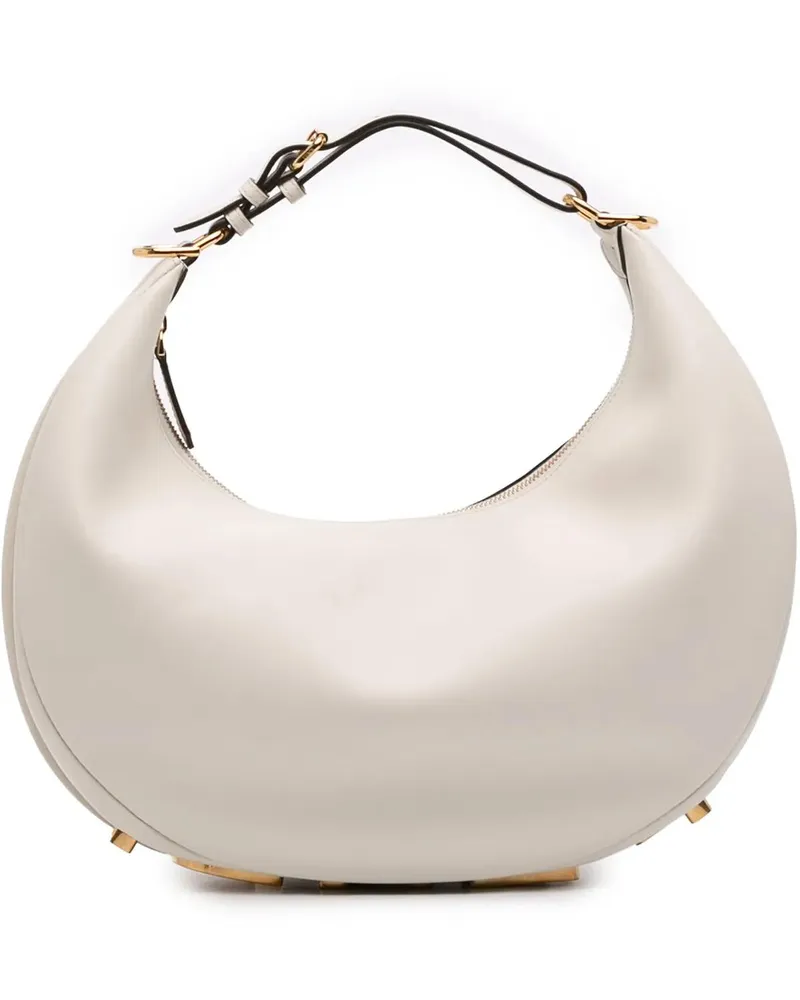 Fendi Hobo Bags Medium Leather graphy Hobo weiß Weiß