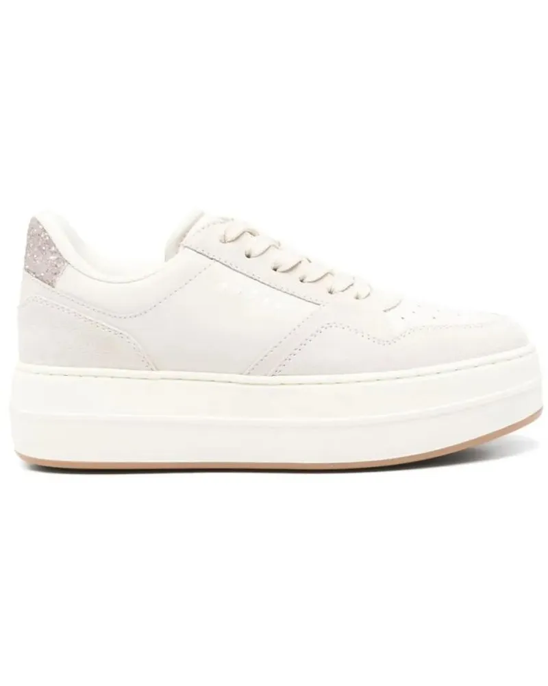 Hogan Low-Top Sneaker Elevated Platform Sneakers With Glossy Finish beige Beige