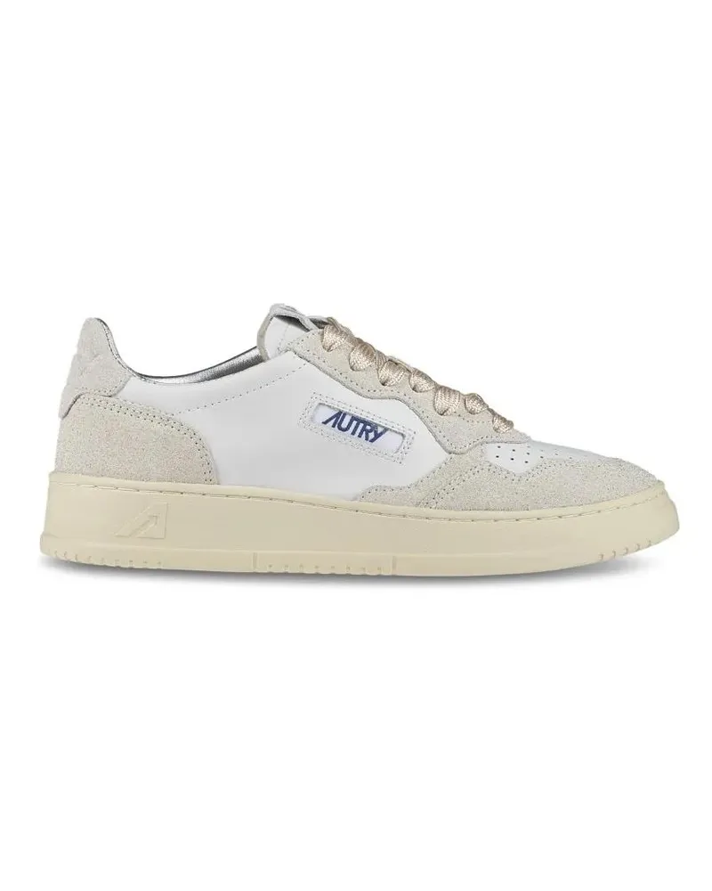AUTRY Low-Top Sneaker Sporty White Sneakers With Textured Leather beige Beige