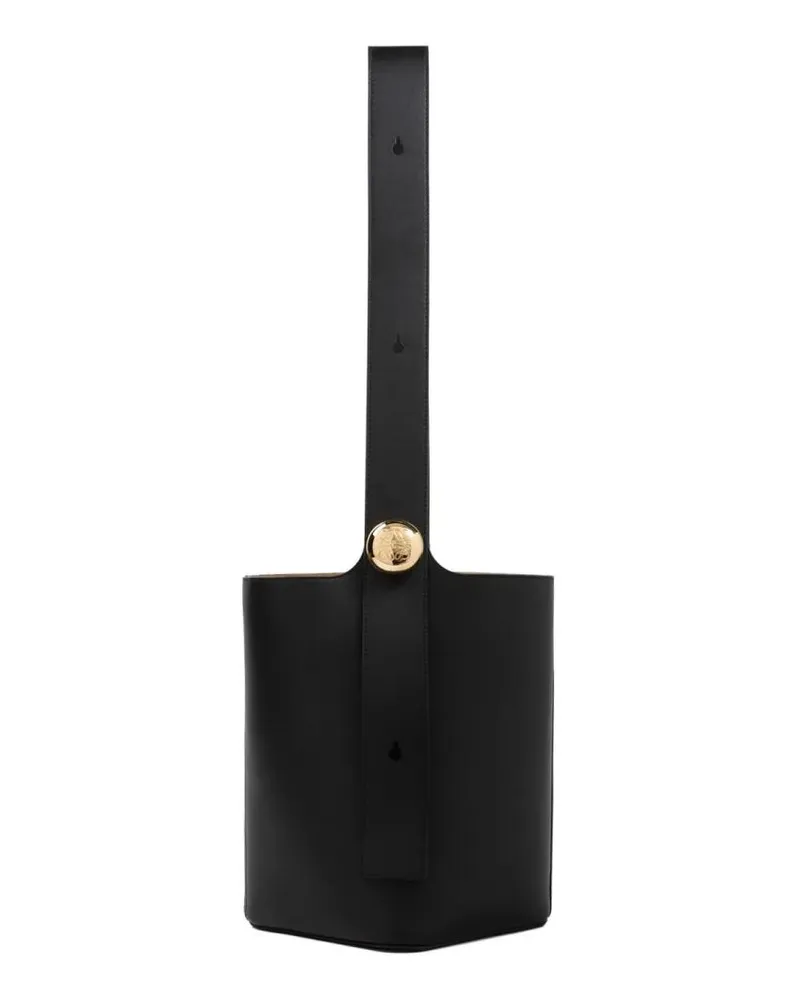 Loewe Hobo Bags Adjustable Black Calfskin Bucket Shoulder Bag schwarz Schwarz