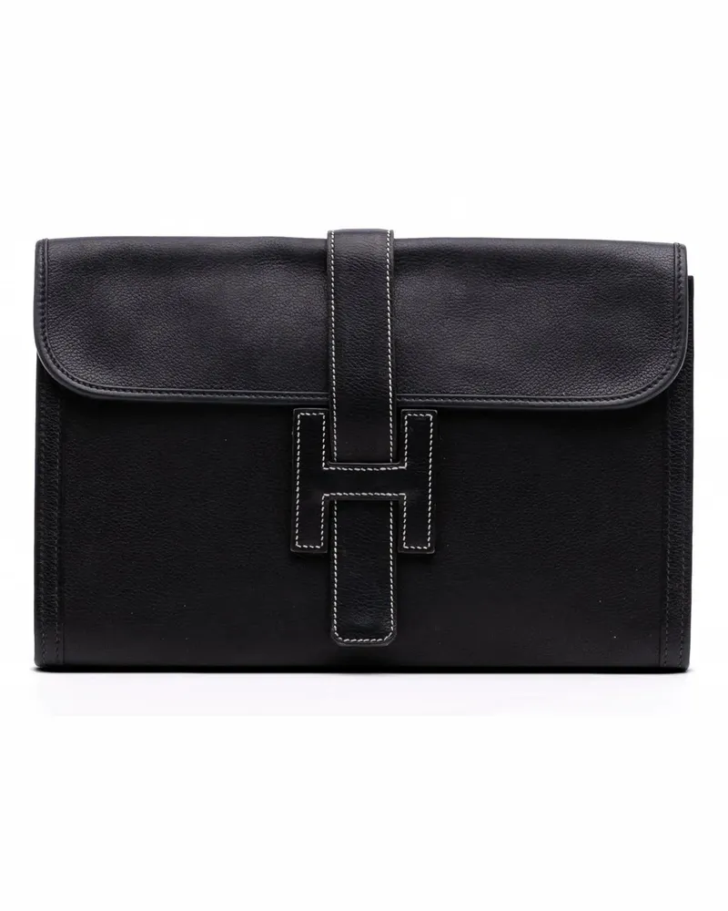 Hermès Clutches Evergrain Jige PM schwarz Schwarz
