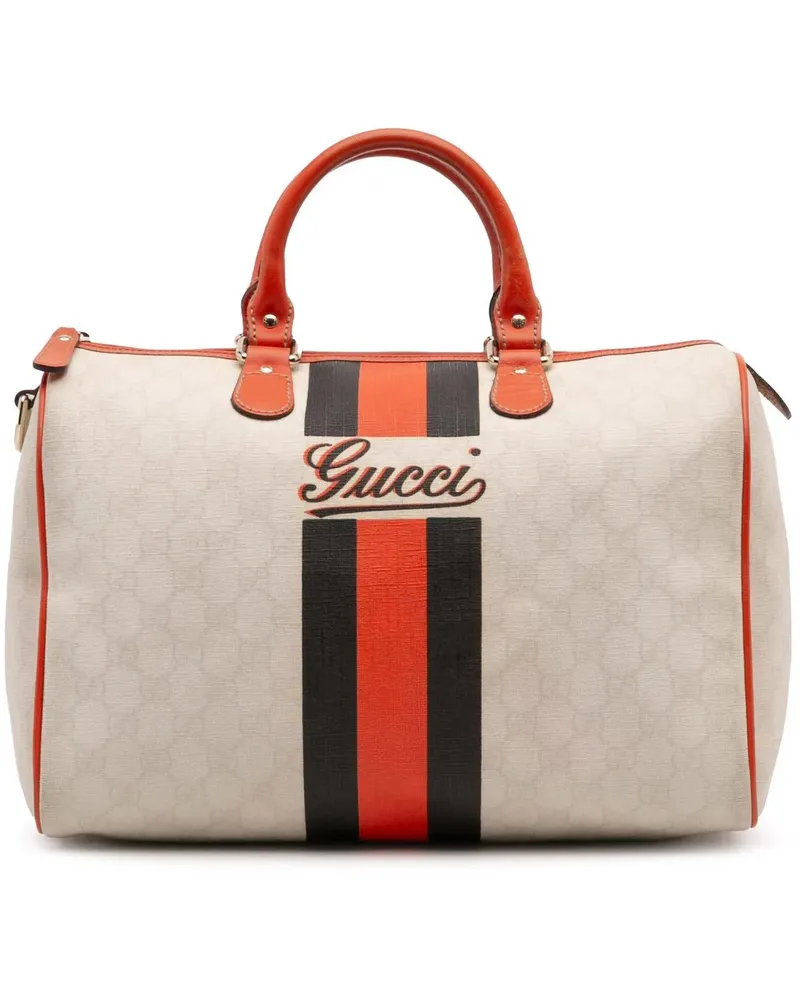 Gucci Crossbody Bags GG Supreme Joy Web Boston weiß Weiß