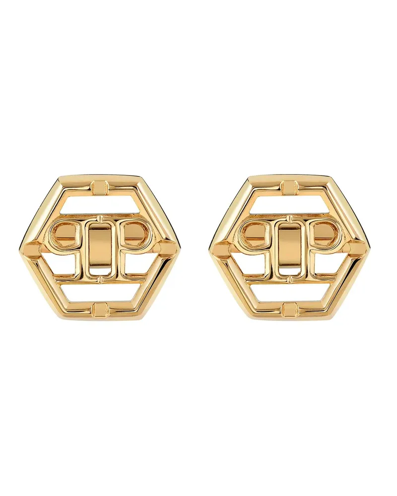 Philipp Plein Manschettenknöpfe Cufflinks Plein Icon gold Gold