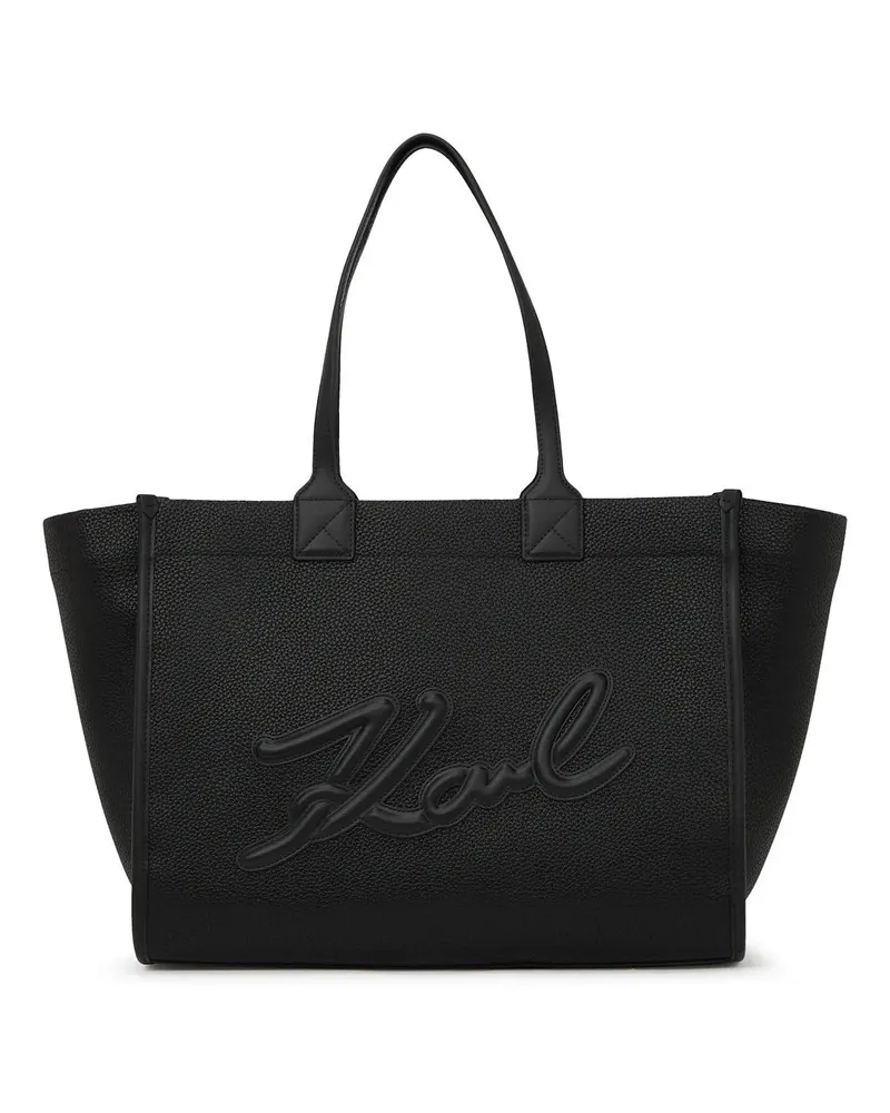 Karl Lagerfeld Shopper K/Skuare große genarbte Tote Bag schwarz Schwarz