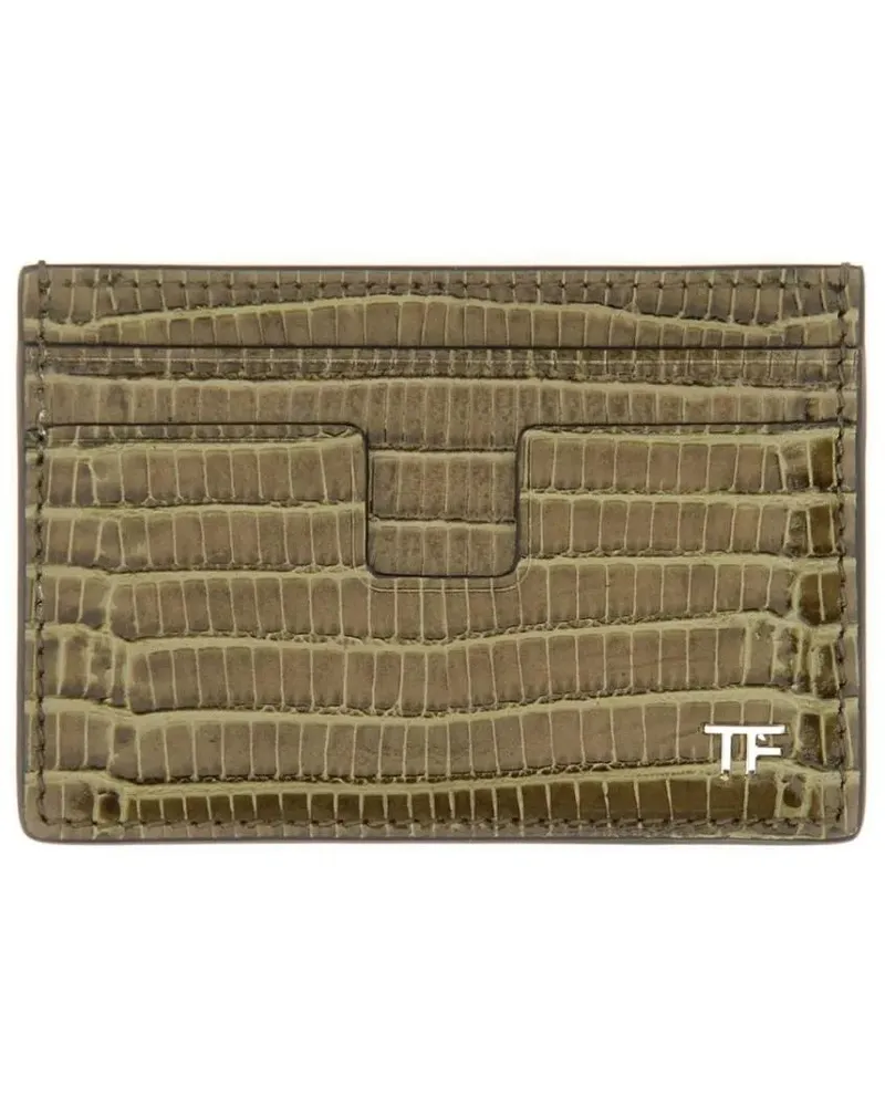 Tom Ford Portemonnaies T Line Card Holder grün Grün