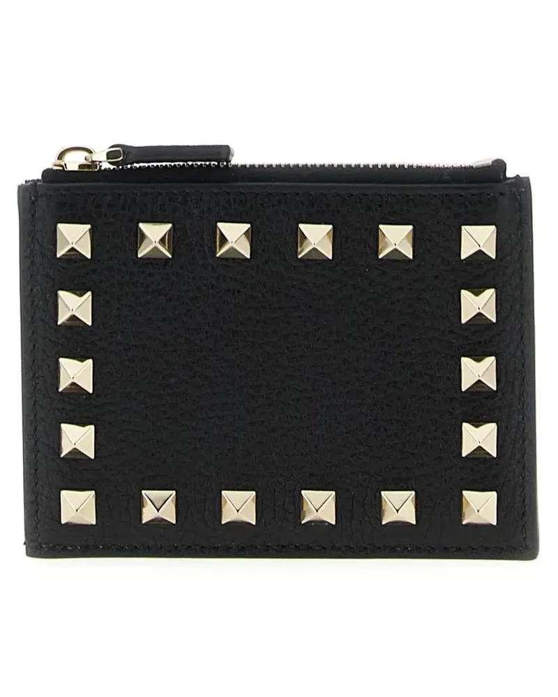 Valentino Garavani Portemonnaie 'Rockstud' Cardholder schwarz Schwarz