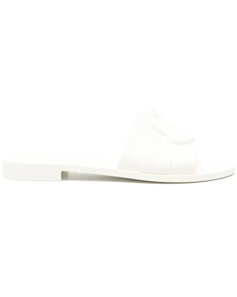 Moncler Sandalen White Sandals With Wide Strap Design weiß Weiß