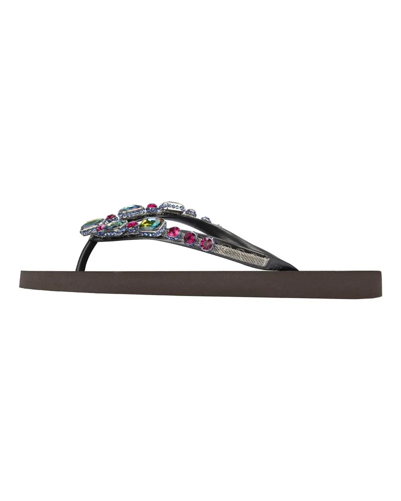 uzurii Slipper & Pantoletten Zehentrenner Copa Cabana Colorful braun Braun