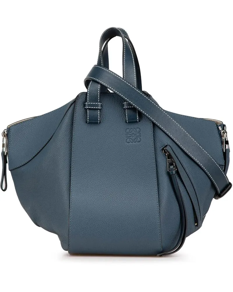 Loewe Hobo Bags 2019 Small Leather Hammock Bag blau Blau