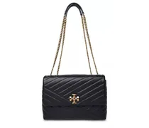 Shopper Kira Black Leather Shoulder Bag