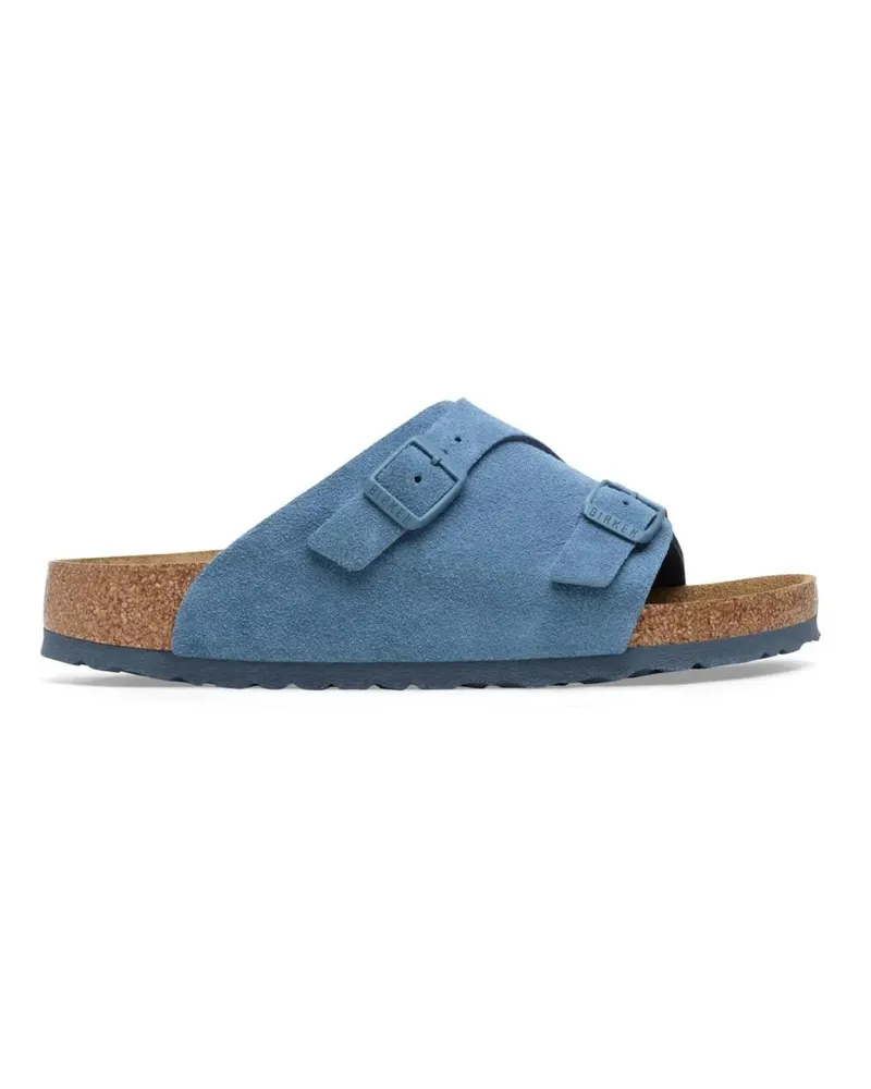 Birkenstock Sandalen Soft Suede Sandals With Double Buckle Design blau Blau