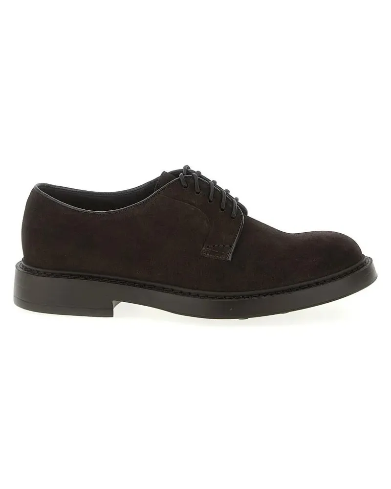 Doucal´s Brown Suede Derby Shoes With Blake Construction braun Braun