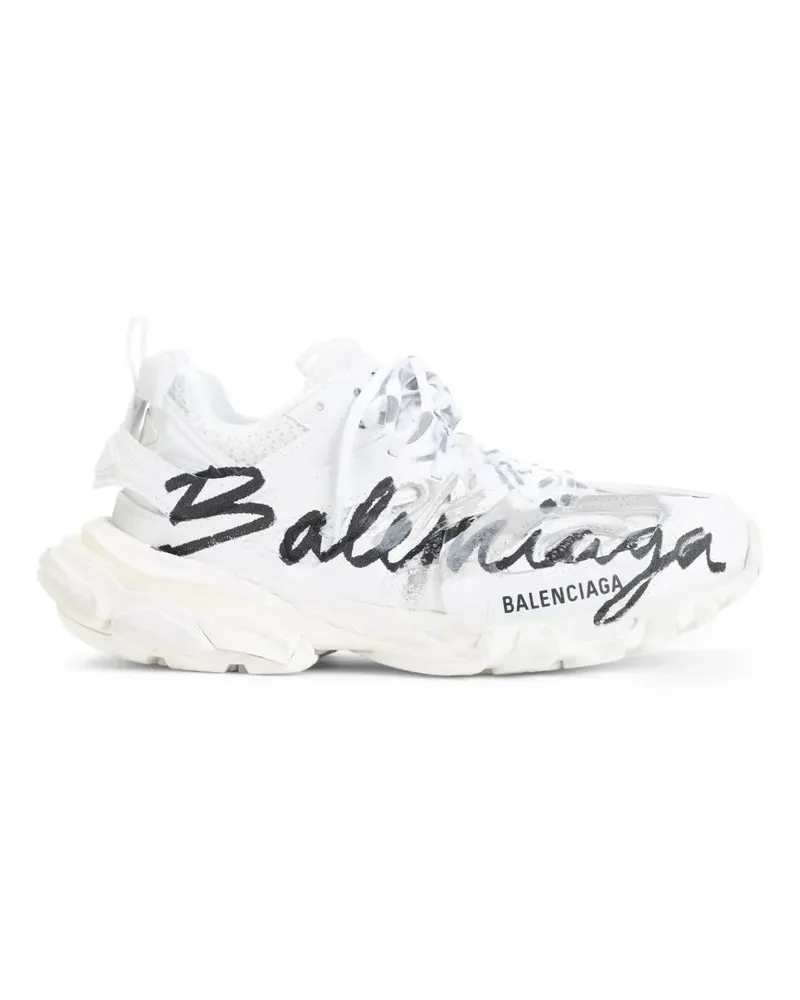 Balenciaga Low-Top Sneaker Chunky Sneakers With Layered Sole And Graffiti Bra weiß Weiß