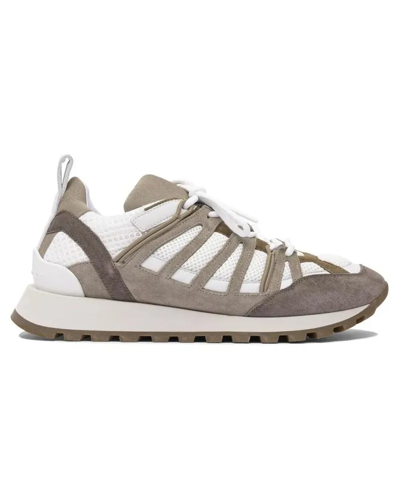Brunello Cucinelli Low-Top Sneaker Suede And Mesh Slip-On Sneakers grün Grün