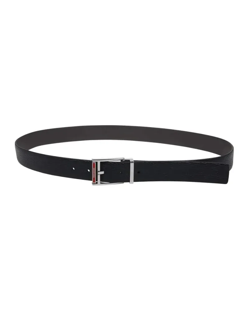 Ferragamo Gürtel Square Animation Double Adjustable Belt schwarz Schwarz