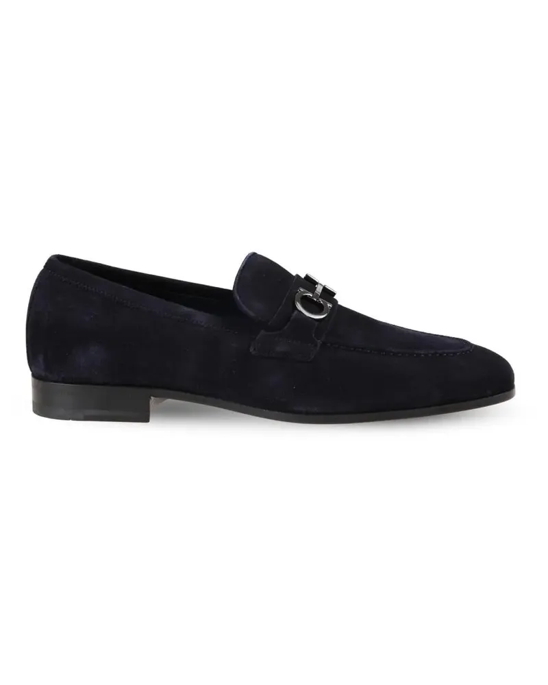 Ferragamo Loafer Refined Leather Moccasin Loafers With Subtle Stitc schwarz Schwarz
