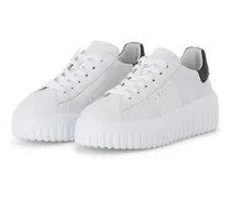 Low-Top Sneaker Chunky Sneaker aus Leder weiß