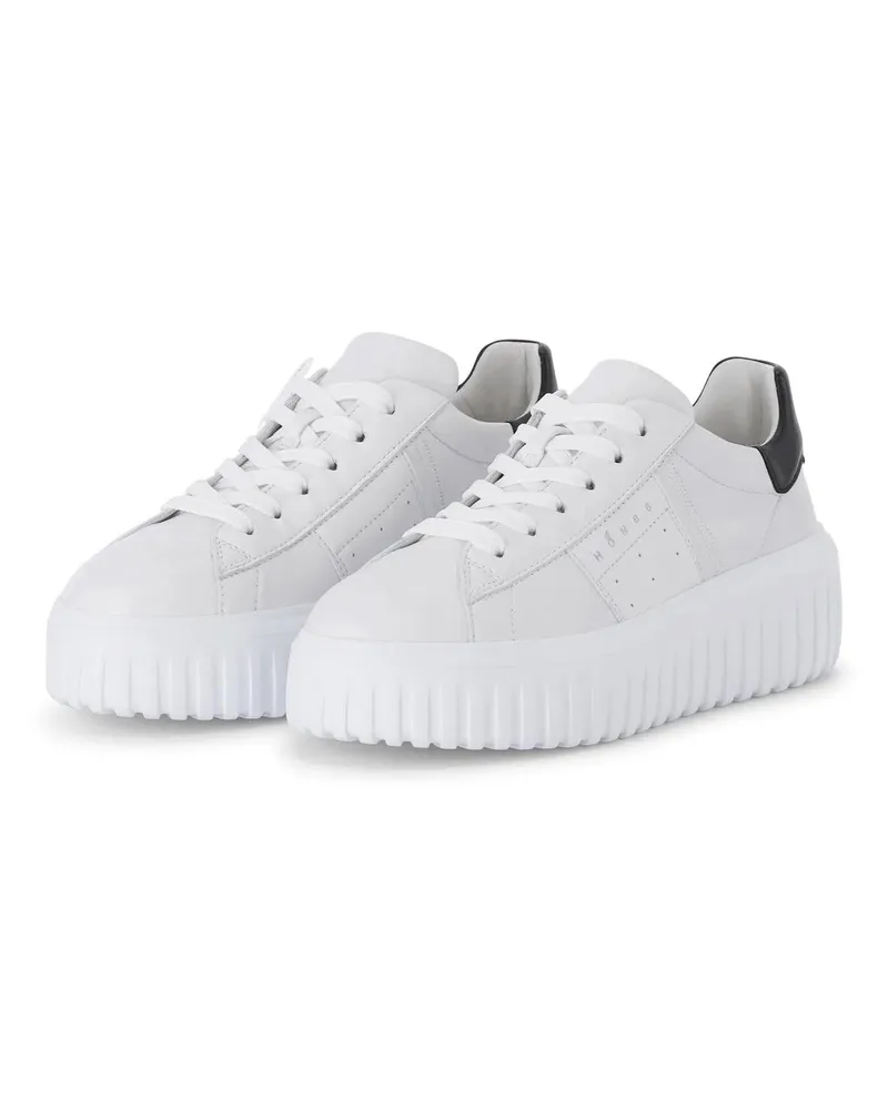 Hogan Low-Top Sneaker Chunky Sneaker aus Leder weiß Weiß
