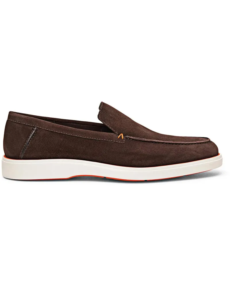 Santoni Loafer Men?s suede loafer weiß Weiß